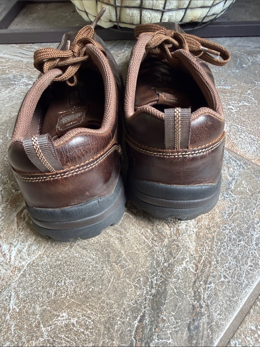 Skechers Men's Brown Leather Lace-Up shoes - Picture 5 of 8